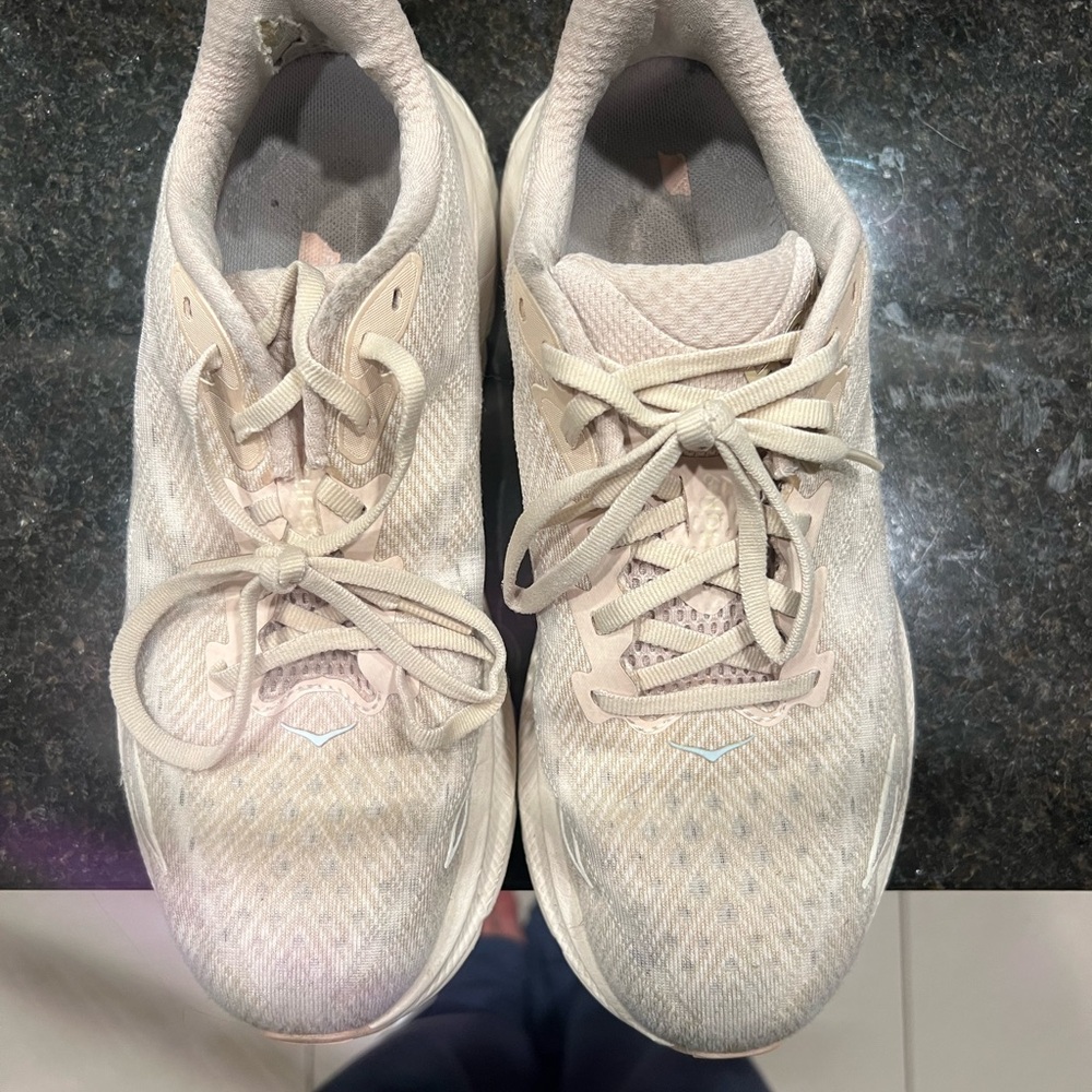 Hoka Athletic Shoes in Cream and Gray - Picture 2 of 4